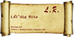 Lédig Rita névjegykártya