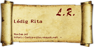 Lédig Rita névjegykártya