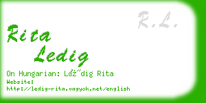 rita ledig business card